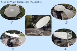 2.4M manual flyaway antenna installation step 3