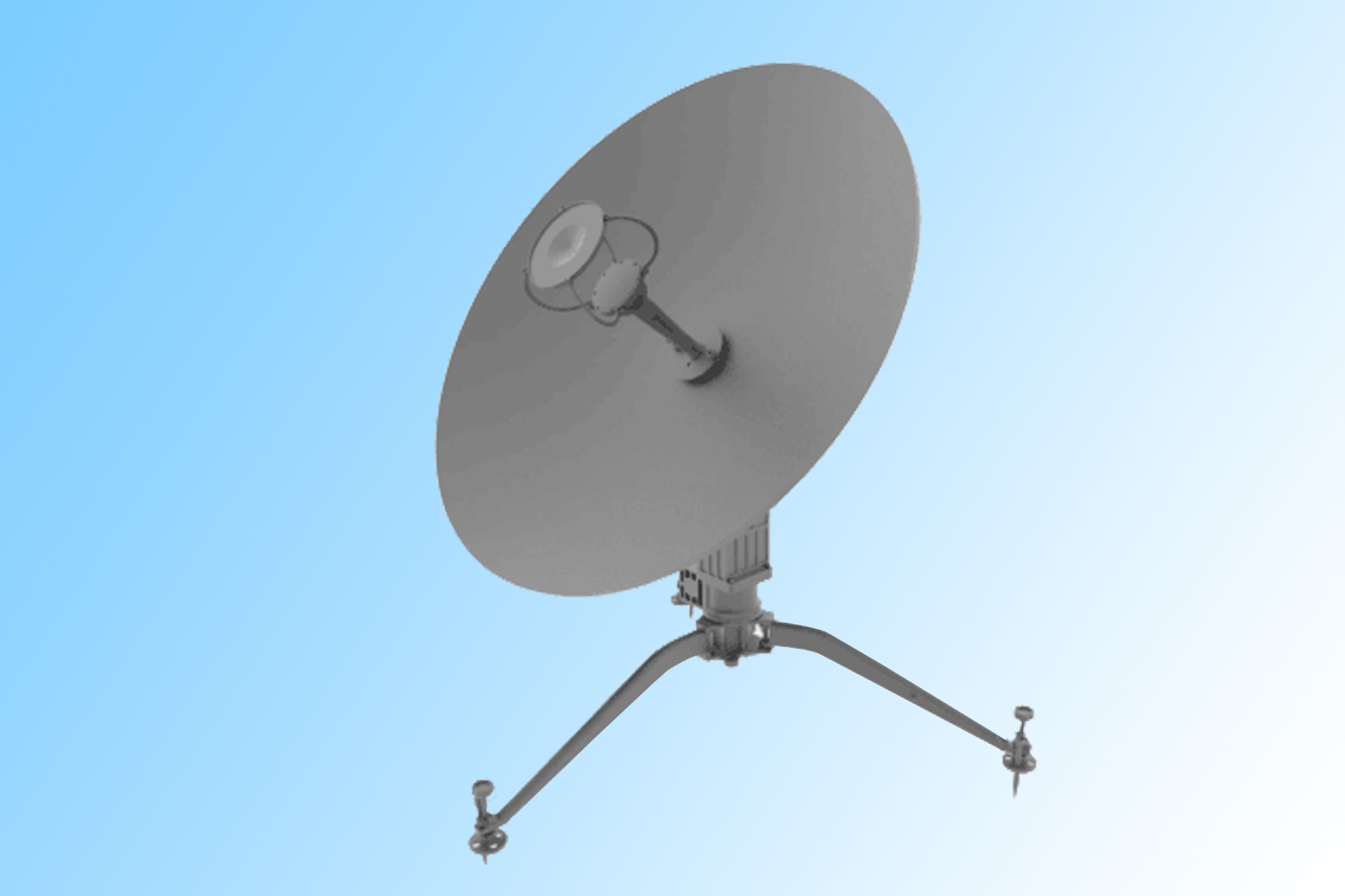 0.9m Ka flyaway antenna