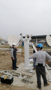 install kingpost of 4.5m antenna