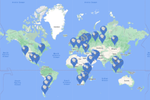 Site map of Antesky portable flyaway antennas around the world