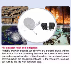 flyaway antenna application of disaster relief