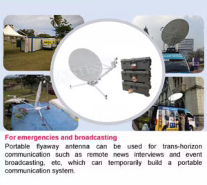 flyaway antenna application of emergency communication