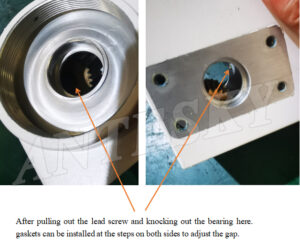 bearings in 1.8m flyaway antenna lead screw